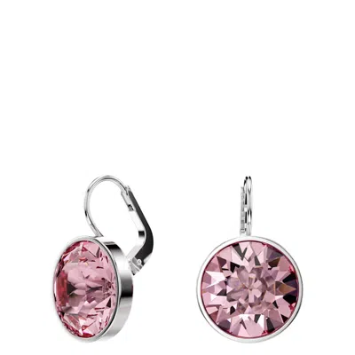 Swarovski Rhodium Plated Bella Drop Earrings In Metallic