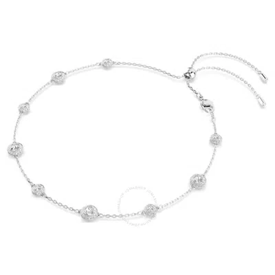 Swarovski Rhodium Plated Crystal Una Angelic Necklace In White