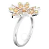 Swarovski Rhodium Plated Eternal Flower Ring In Multicolored