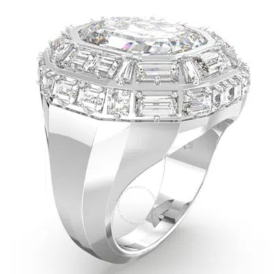 Swarovski Rhodium Plated Mesmera Cocktail Ring In White