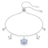 Swarovski Rhodium Plated Snowflake Magic Bracelet In Metallic