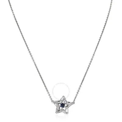 Swarovski Rhodium Plated Stella Star Pendant Necklace In Metallic