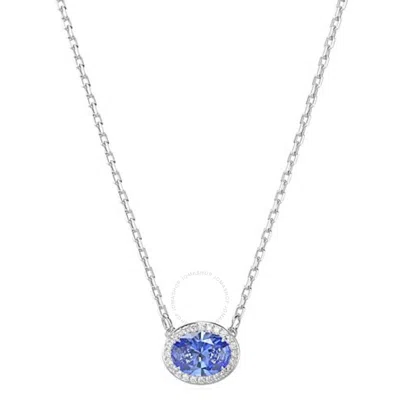 Swarovski Rhodium Plated Una Angelic Necklace In Blue