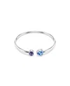 Swarovski Chroma Crystal-embellished Open Bangle In Metallic