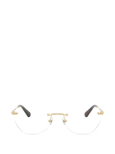 Swarovski Rimless Geometric-frame Glasses In Gold