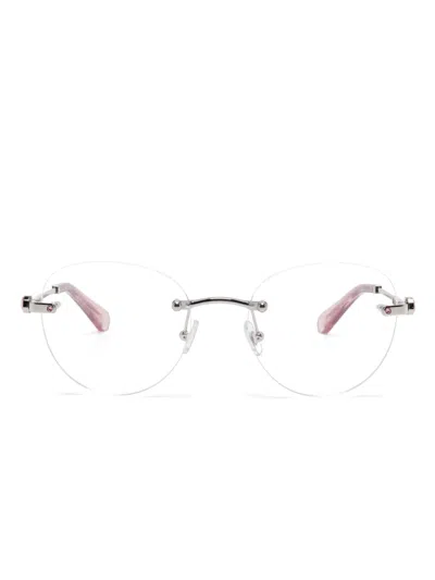 Swarovski Rimless Glasses In Pink