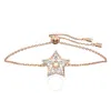Swarovski Rose Gold-tone Plated Kite Cut Stella Bracelet In White