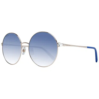 Swarovski Rose Gold Women Sunglasses In Blue