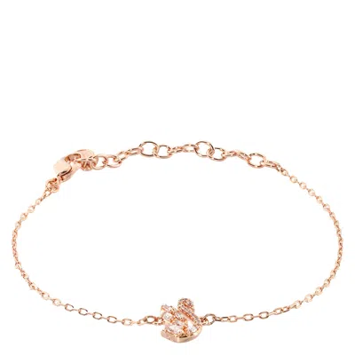 Swarovski Rose Gold-tone Plated Swan Bracelet