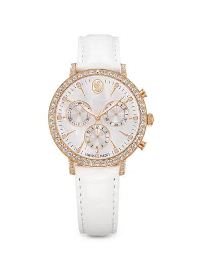Swarovski Round 36mm Watch In White