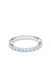 Swarovski Rhodium Plated Round Cut Matrix Ring In Silber