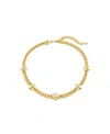 Swarovski Round Cut, White, Gold-tone Or Ruthenium Plated Numina Necklace In Gold