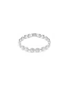 Swarovski Round Cut White Rhodium Plated Una Bracelet In Silver