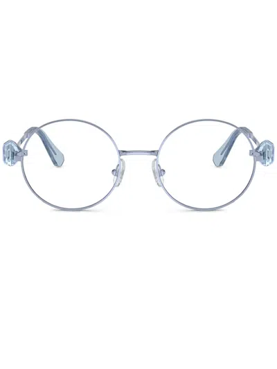 Swarovski Brille Mit Rundem Gestell In Blue