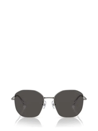 Swarovski Round Frame Sunglasses In Silver