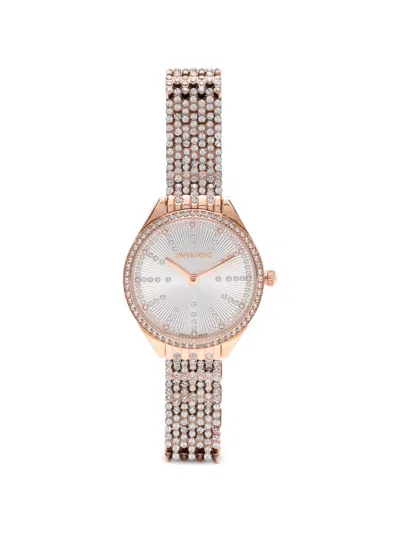 Swarovski Round-shape 32mm Watch In Gold