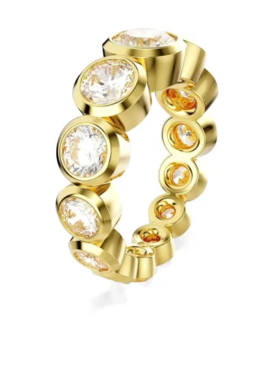 Swarovski Round-stone Ring In Gold