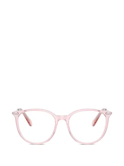 Swarovski Round-frame Glasses In Pink