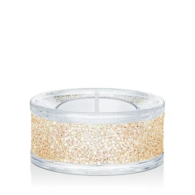 Swarovski Shimmer Tea Light Holder In Gold