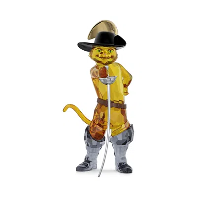Swarovski Shrek Collection Puss In Boots Crystal Figurine In Yellow