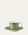 Swarovski Signum Espresso Cup & Saucer In Green