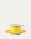 Swarovski Signum Espresso Cup & Saucer In Yellow
