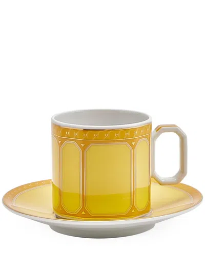 Swarovski Signum Jonquil Espresso Cup And Saucer In Yellow