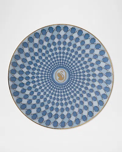 Swarovski Signum Plate, 4" In Blue