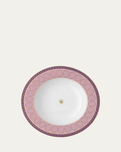 Swarovski Signum Rim Soup Plate, 9.5" In Pink