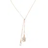 Swarovski Signum Rose Gold-tone Plated Swam Y Necklace In White