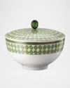 Swarovski Signum Soup Bowl With Lid, 27 Oz. In Green