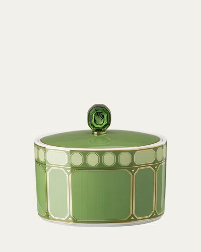 Swarovski Signum Sugar Bowl In Green