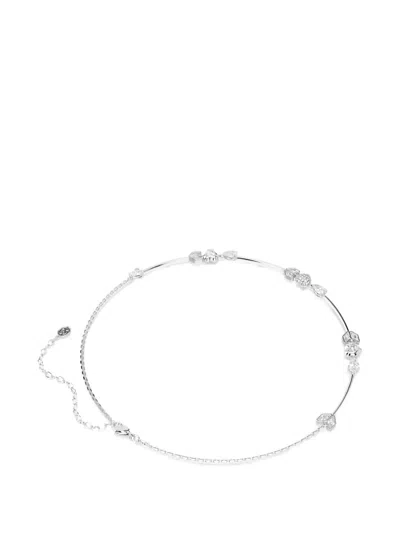 Swarovski Silver Brass Crystal Bracelets In Neutral