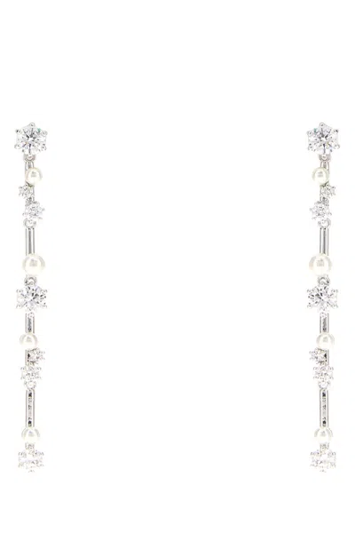 Swarovski Silver Constella Earrings In Black
