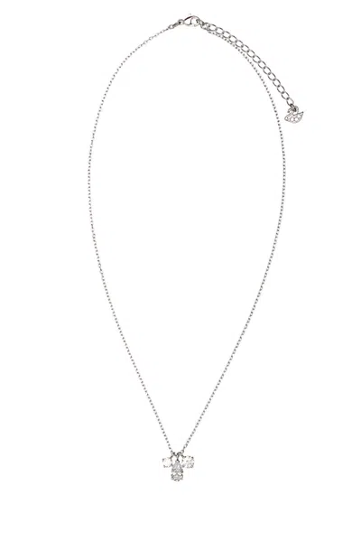 Swarovski Silver Metal Necklace In Metallic