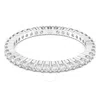 Swarovski Silver-tone Round Cut Vittore Ring In White