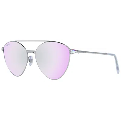 Swarovski Silver Women Sunglasses In Purple