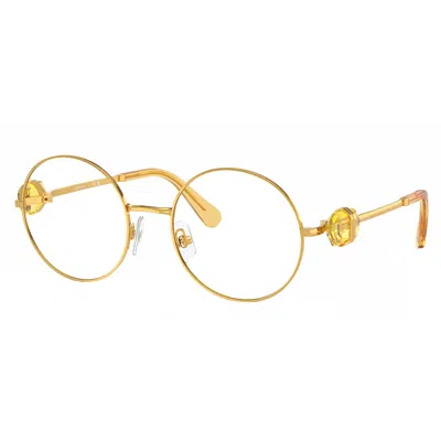 Swarovski Sk 1001 4007 53mm Womens Round Eyeglasses 53mm In Yellow