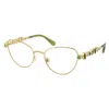 Swarovski Sk 1024 404g 51mm Womens Cat-eye Eyeglasses 51mm In Gold