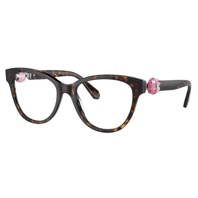 Swarovski Sk 2004 1002 52mm Womens Cat-eye Eyeglasses 52mm In Brown