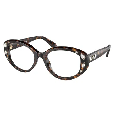 Swarovski Sk 2006 1002 52mm Womens Irregular Eyeglasses 52mm In Brown