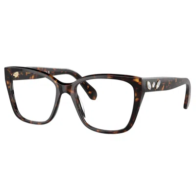 Swarovski Sk 2008 1002 51mm Womens Cat-eye Eyeglasses 51mm In Brown