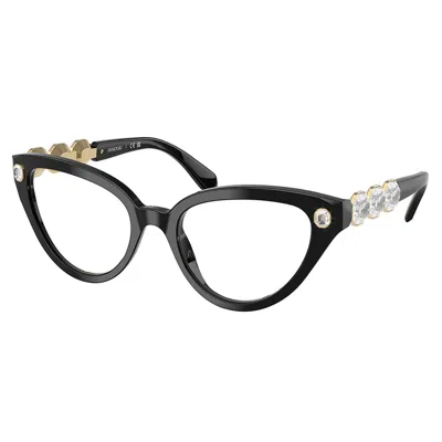 Swarovski Sk 2028 1001 51mm Womens Cat-eye Eyeglasses 51mm In Black