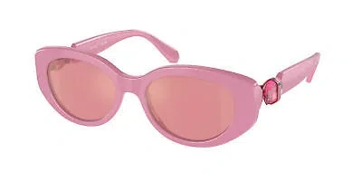 Pre-owned Swarovski Sk 6002 Pink Pink Mirror Pink 1005e4 Sunglasses