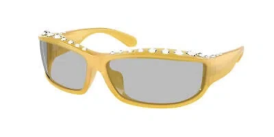 Pre-owned Swarovski Sk 6009 Opal Light Topaz Light Grey 103087 Sunglasses In Gray