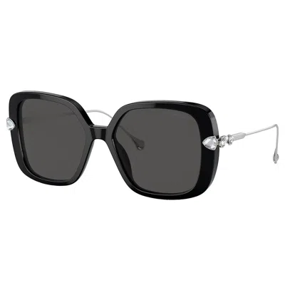 Swarovski Sk 6011 103887 55mm Womens Pillow Sunglasses In Black