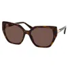 Swarovski Sk 6016 100273 56mm Womens Irregular Sunglasses In Brown
