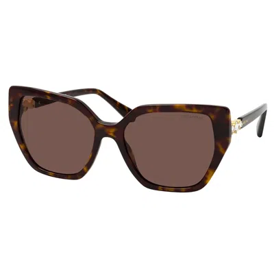 Swarovski Sk 6016 100273 56mm Womens Irregular Sunglasses In Brown