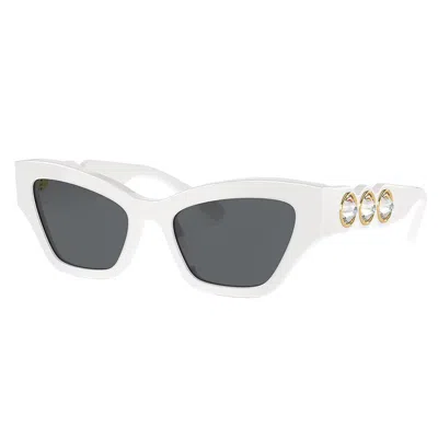 Swarovski Sk 6021 105087 53mm Womens Irregular Sunglasses In White
