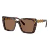 Swarovski Sk 6032 100273 55mm Womens Square Sunglasses In Brown